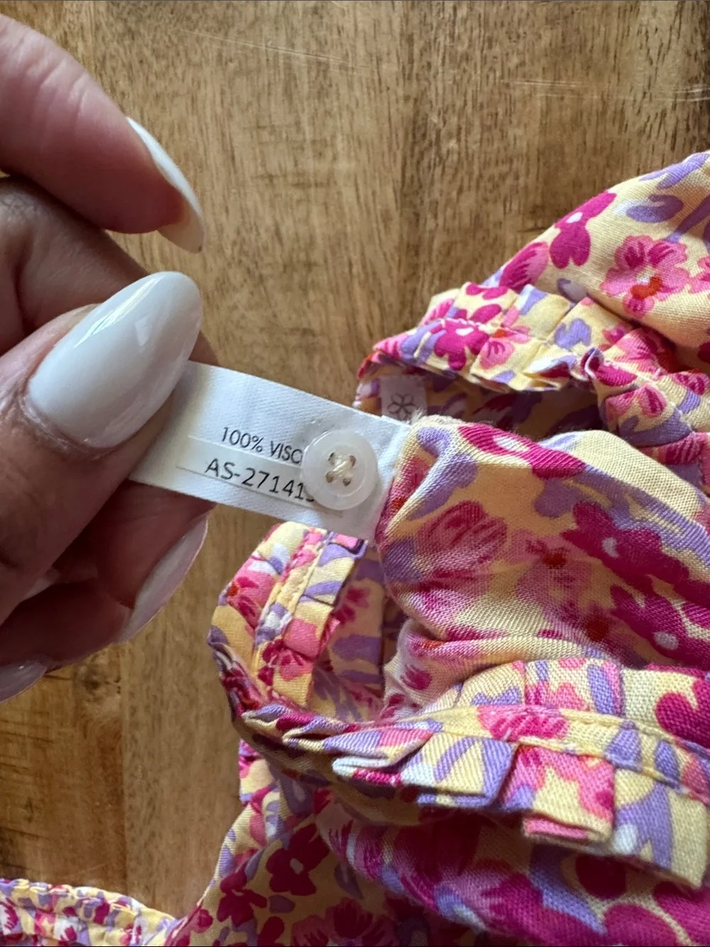 Poupette St Barth Caline Purple Daffodil Floral Tiered Ruffle Mini Dress NWT Lg